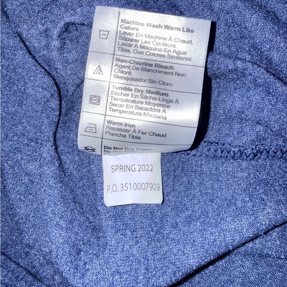 Carhartt K84 Men’s Henley Shirt Medium Blue Pocket Tee Loose Fit - Picture 9 of 11